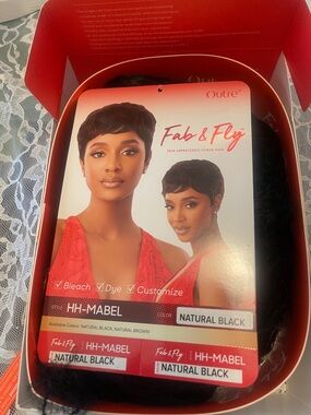 Fab & Fly HH-Mabel Human Hair Wig - Natural Black